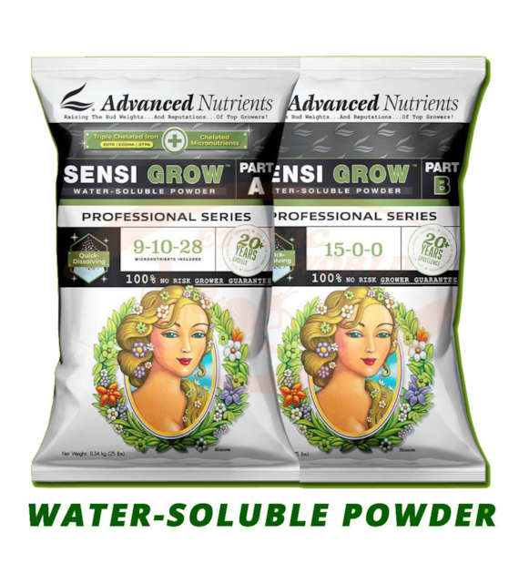 !-SENSI GROW PRO A/B 2x10KG, DWUSKŁADNIKOWY PROSZEK DO ROZPUSZCZENIA W WODZIE NA WZROST, (gleba, hydro, kokos), ADVANCED NUTRIENTS