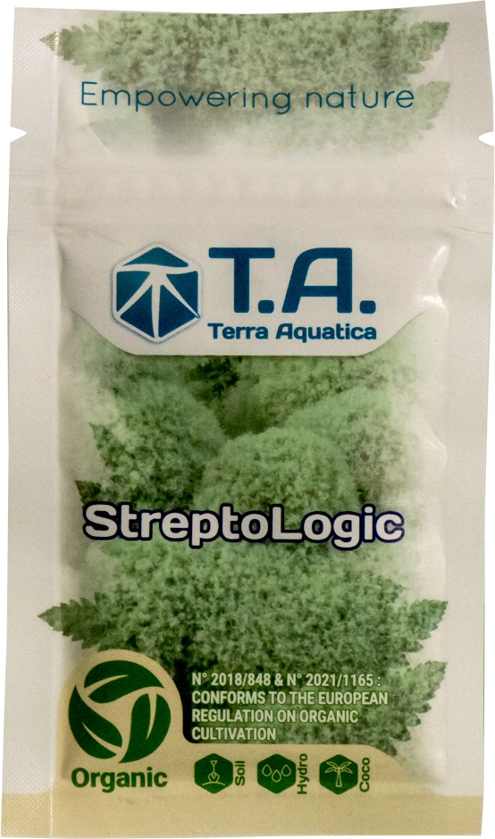 STREPTOLOGIC PROSZEK 50g, 100% NATURALNY STYMULATOR SYSTEMU OCHRONNEGO ROŚLIN, MIKROORGANIZMY, TERRA AQUATICA, T.A.