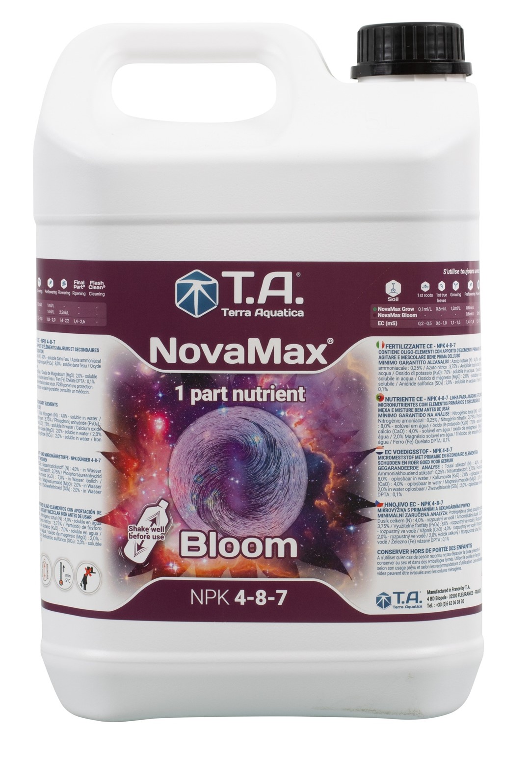 T.A. NOVA MAX BLOOM 5L - NAWÓZ NA KWITNIENIE, GENERAL HYDROPONICS - GHE