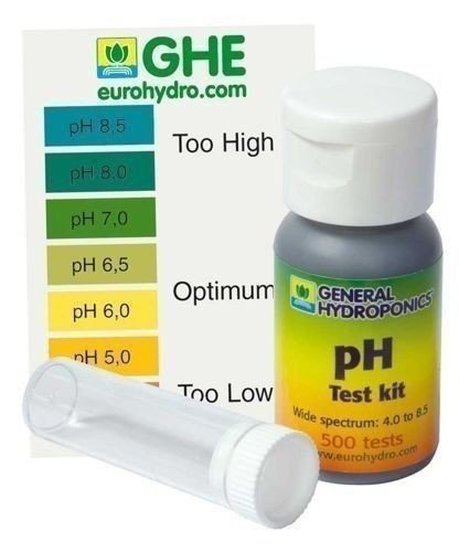 PH TEST, TESTY DO POMIARU pH W ROZTWORZE, 4 - 8.5 pH, GENERAL HYDROPONICS - GHE, pH METR, tester