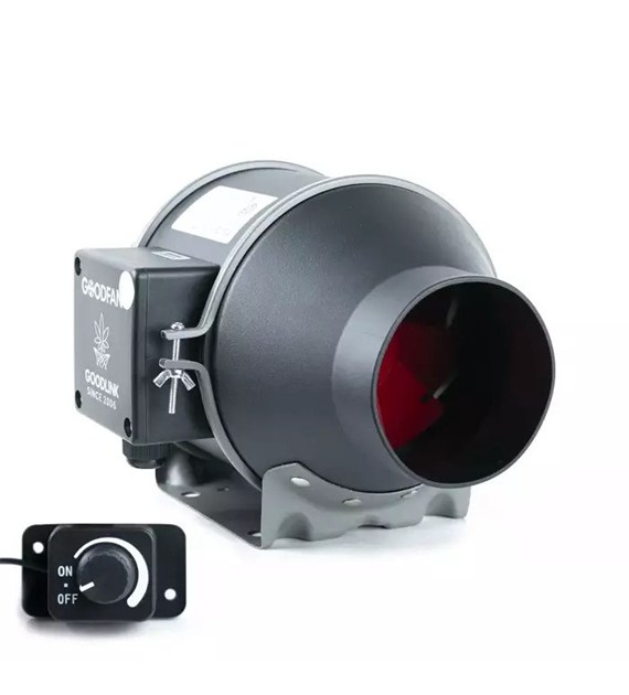 WENTYLATOR KANAŁOWY Z KABLEM - GOOD FAN, fi100mm, 350m3/h, 40W + POTENCJOMETR