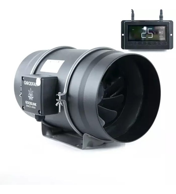 WENTYLATOR KANAŁOWY Z KABLEM - GOOD FAN, fi100mm, 350m3/h, 40W + STEROWNIK