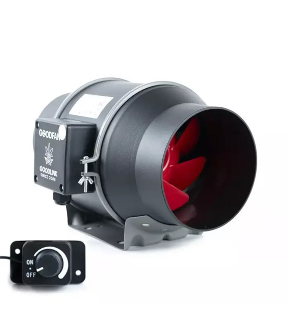 WENTYLATOR KANAŁOWY Z KABLEM - GOOD FAN, fi150mm, 600m3/h, 50W + POTENCJOMETR