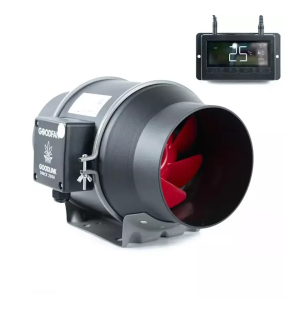 WENTYLATOR KANAŁOWY Z KABLEM - GOOD FAN, fi150mm, 600m3/h, 50W + STEROWNIK