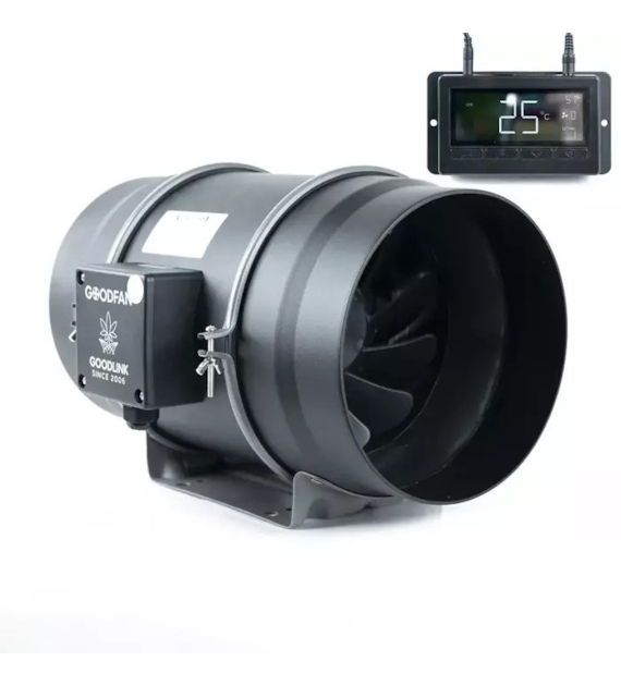 WENTYLATOR KANAŁOWY Z KABLEM - GOOD FAN, fi200mm, 850m3/h, 70W + STEROWNIK