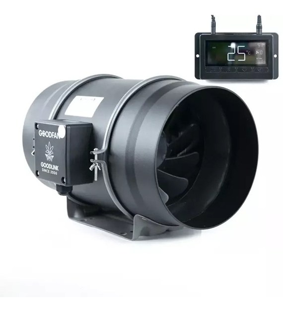 WENTYLATOR KANAŁOWY Z KABLEM - GOOD FAN, fi200mm, 1400m3/h, 180W + STEROWNIK