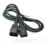 PRZEWÓD 3m, KABEL ZASILAJĄCY Z DWIEMA WTYCZKAMI IEC C14  MĘSKI-ŻEŃSKI, 10A, 3G1.0mm, dł.3m, VF