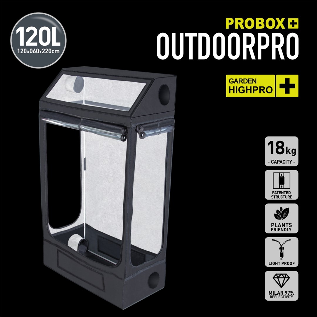 120x60 xh220cm, PROBOX OUTDOOR PRO 120L, GROWBOX, SZAFA, NAMIOT DO UPRAWY ROŚLIN, GARDEN HIGHPRO