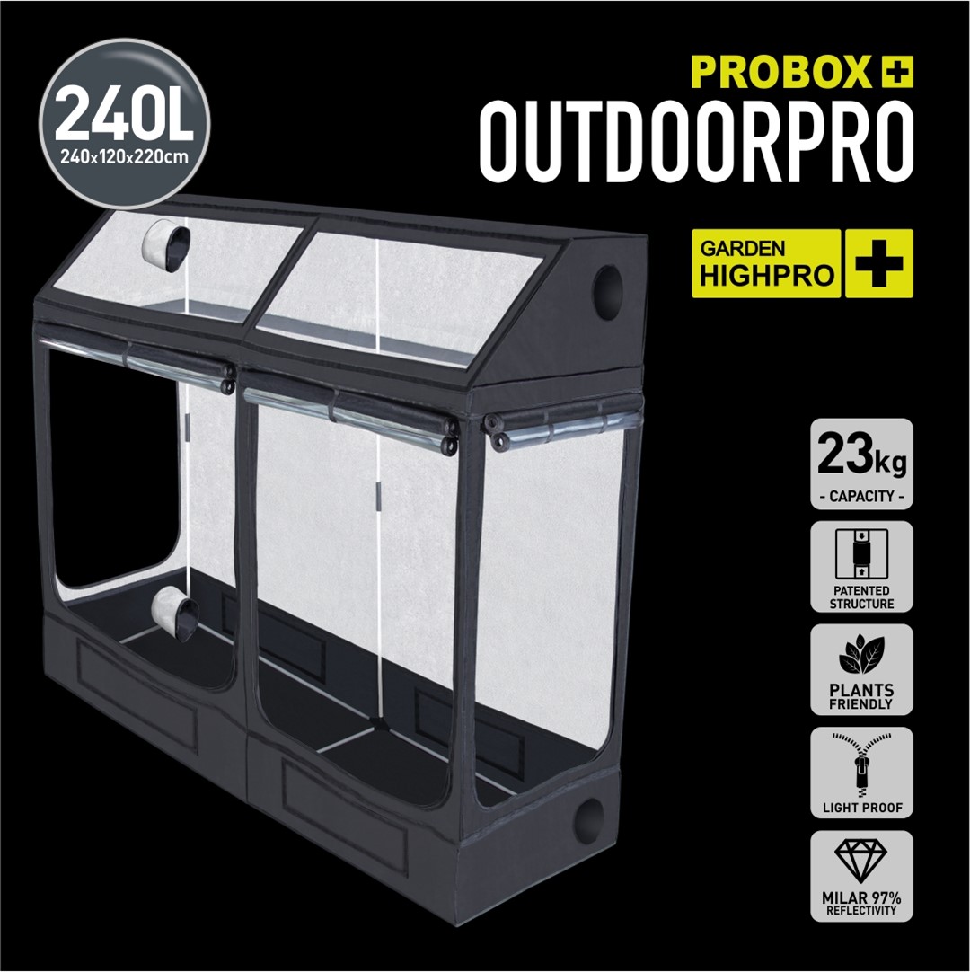 240x120 xh220cm, PROBOX OUTDOOR PRO 240L, GROWBOX, SZAFA, NAMIOT DO UPRAWY ROŚLIN, GARDEN HIGHPRO