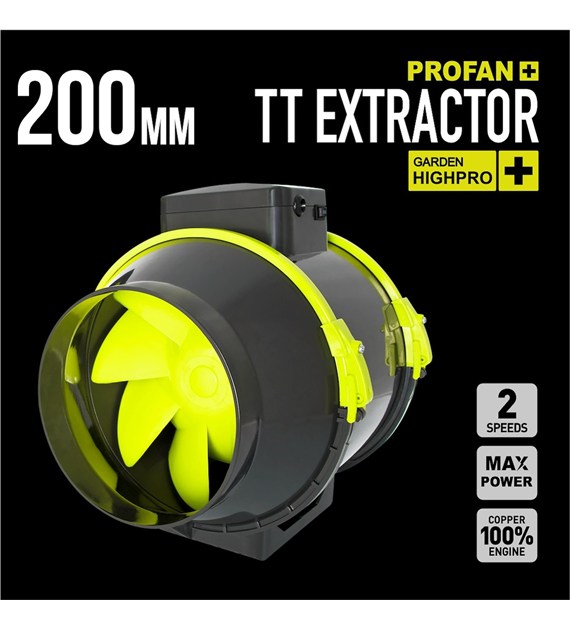 CICHY WENTYLATOR KANAŁOWY Z KABLEM - PROFAN TT, fi200mm, 2-BIEGI 830/1040m3/h, 78/98W, dobra jakość