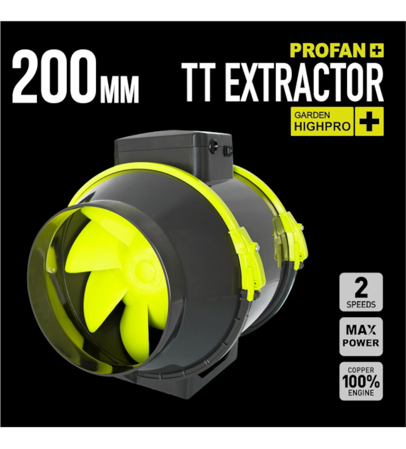 CICHY WENTYLATOR KANAŁOWY Z KABLEM - PROFAN TT, fi200mm, 2-BIEGI 830/1040m3/h, 78/98W, dobra jakość