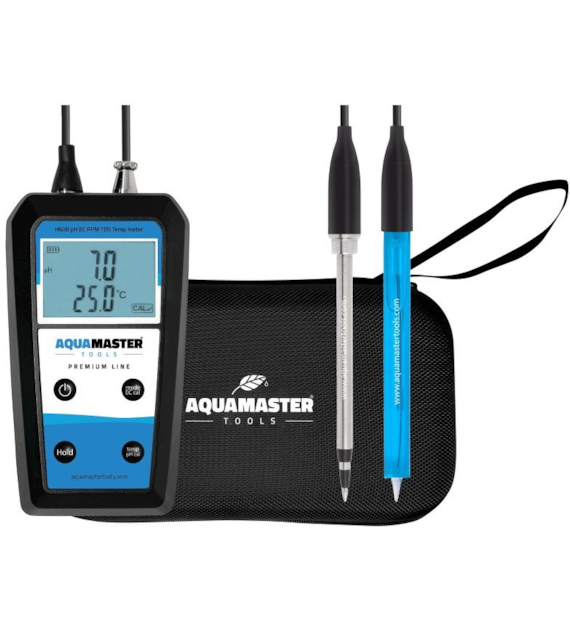 ELEKTRONICZNY MIERNIK pH, EC (PPM, TDS) i TEMPERATURY DO GLEBY I CIECZY - H600 PRO, WSKAŹNIK KALIBRACJI, AQUA MASTER TOOLS
