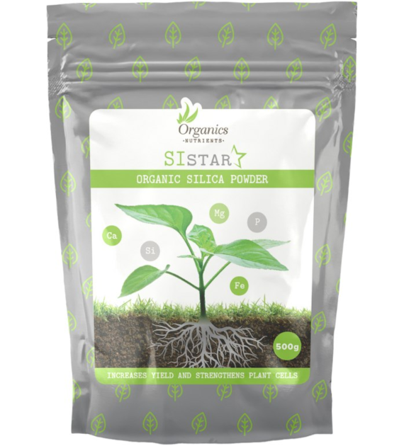 SI STAR SILICA POWDER 500g, KRZEM W PROSZKU, POPRAWIA WCHŁANIANIE, WZMACNIA ŁODYGI, ZWIĘKSZA ODPORNOŚĆ, ORGANICS NUTRIENTS