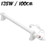 GRZEJNIK RUROWY Z TERMOSTATEM 135W / 100CM, IP44, do szklarni, IP44,  EcoHeat, łazienkowy, ręcznikowy, grzałka vf.krakow  EcoHeat, łazienkowy, ręcznikowy, grzałka vf.krakow