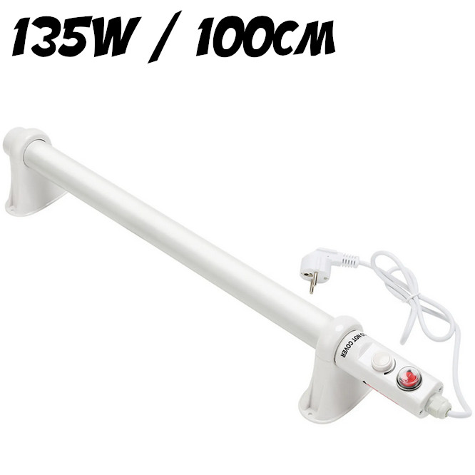 GRZEJNIK RUROWY Z TERMOSTATEM 135W / 100CM, IP44, do szklarni, IP44,  EcoHeat, łazienkowy, ręcznikowy, grzałka vf.krakow  EcoHeat, łazienkowy, ręcznikowy, grzałka vf.krakow