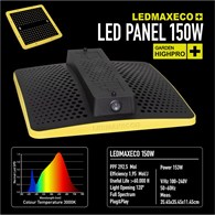 !-LEDMAX ECO 150W - LAMPA LED, PEŁNE SPEKTRUM 3000K, max 80x80cm, LEDY SAMSUNG, DO UPRAWY ROŚLIN, GARDEN HIGHPRO