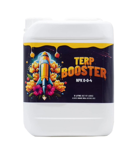 TERP BOOSTER 5L - ZWIĘKSZA PRODUKCJĘ TERPENÓW, OLEJU I ŻYWICY, POPRAWIA ZAPACH I ODPORNOŚĆ, NA WZROST I KWITNIENIE, NPK 0-0-4