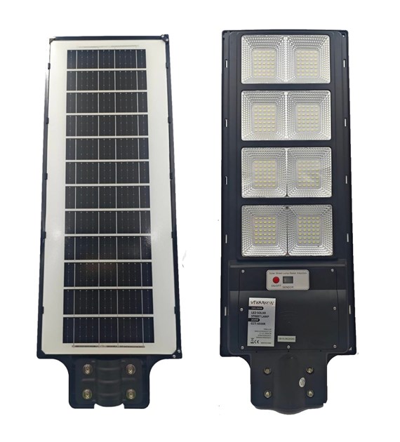 ULICZNA LAMPA SOLARNA CLASSIC Z WBUDOWANYM PANELEM + PILOT,WYDAJNOŚĆ 3000W, CZUJNIK RUCHU + ZMIERZCHU, CSE Clean Solar Energy, VF.krakow