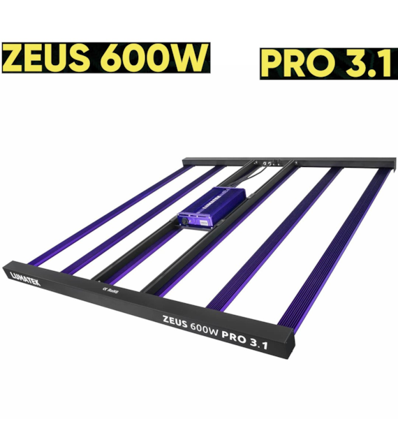 !-LAMPA LED ZEUS 600W PRO 3.1 µmol/J - LUMATEK, oświetla 150/150cm, pełne spektrum światła, do uprawy roślin