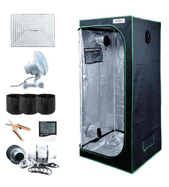 !-GOOD SET 80 - KOMPLETNY ZESTAW DO UPRAWY ROŚLIN - 80x80xh180cm, LED 200W +  NIEZBĘDNE AKCESORIA