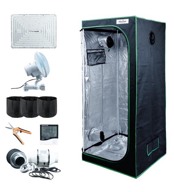GOOD SET 80 - KOMPLETNY ZESTAW DO UPRAWY ROŚLIN - 80x80xh180cm, LED 200W +  NIEZBĘDNE AKCESORIA
