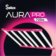 LAMPA LED Z WBUDOWANYM ZASILACZEM 720W, 3,0 µmol/J, oświetla 150x150cm, DO UPRAWY ROŚLIN, DUAL -  FULL SPECTRUM, lumatek ZEUS, SOLUX AURA PRO, HALO RESIN TRPS