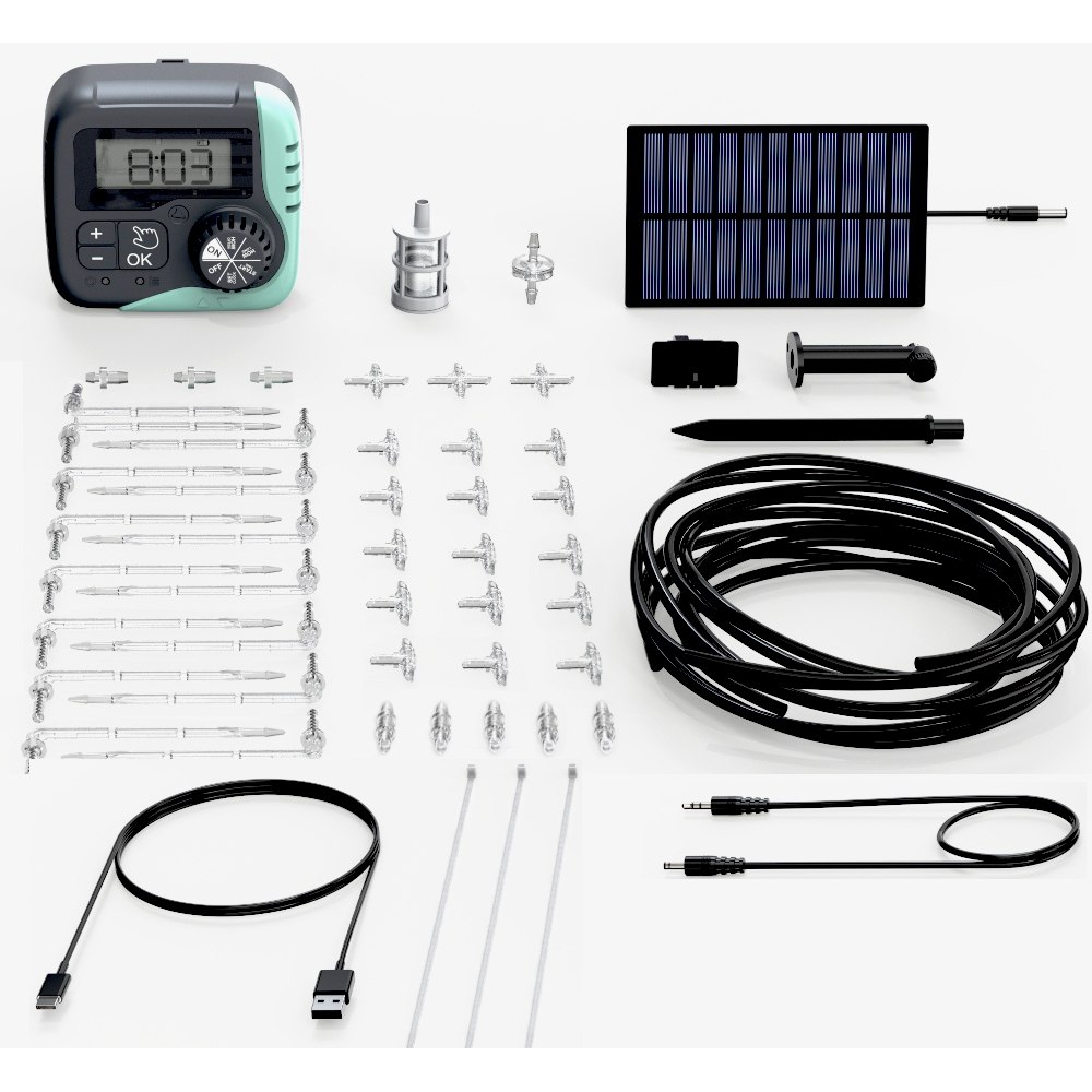 SYSTEM NAWADNIAJĄCY Z POMPĄ + PANEL SOLARNY, 45l/h, SMART OUTDOOR IRRIGATION SYSTEM WATER MASTER