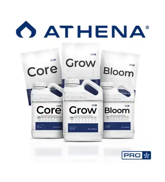 PRO MIX KIT - ZESTAW NAWOZÓW TRZYSKŁADNIKOWYCH (GROW, BLOM, CORE 3x 0,9kg) + POJEMNIKI NA GOTOWY ROZTWÓR, ATHENA Pro