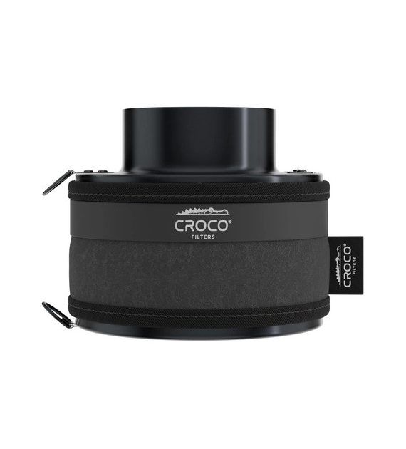 FILTR WĘGLOWY CROCO, PRZYŁACZE fi-100mm / 80-120m3/h / dł.100mm / 1,5kg, CROCO BLACK FILTERS