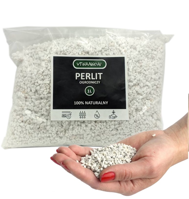 AGRO PERLIT, OPAKOWANIE 1L - napowietrza, spulchnia, podtrzymuje wilgotność (ziarno 2-6mm) 100% naturalny, ogrodniczy, do uprawy roślin VF KRK