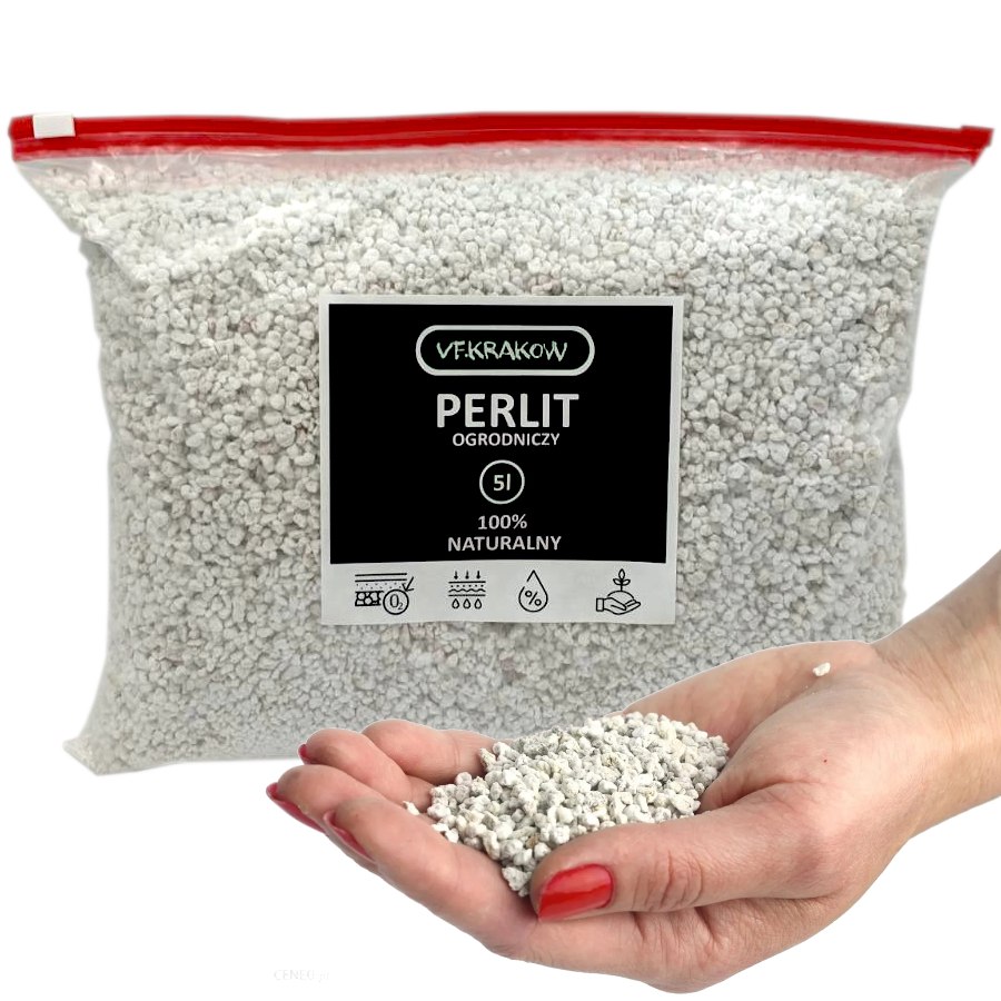 AGRO PERLIT, OPAKOWANIE NA SUWAK 5L, napowietrza, spulchnia, podtrzymuje wilgotność (ziarno 2-6mm) 100% naturalny, ogrodniczy, do uprawy roślin, VF KRK