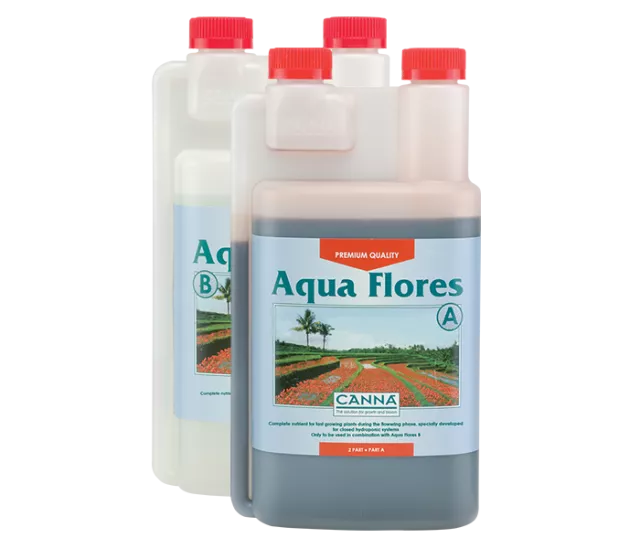 AQUA-FLORES A+B 2x0.5L/500ML, NAWÓZ DWUSKŁADNIKOWY NA KWITNIENIE DO HYDRO, CANNA