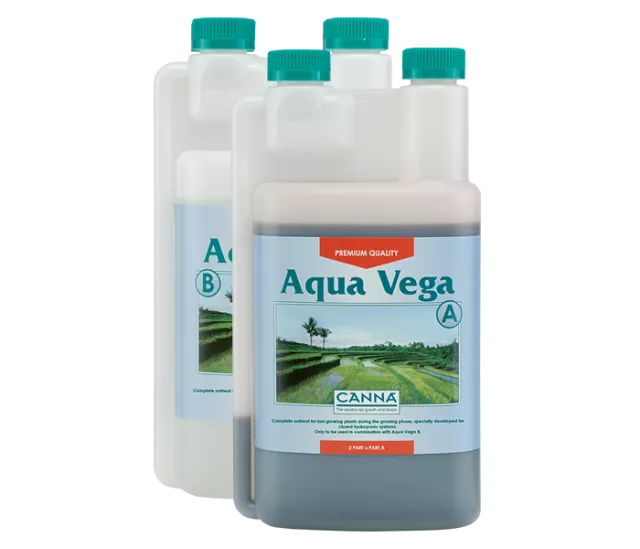 AQUA-VEGA A+B 2x0.5L/500ML, NAWÓZ DWUSKŁADNIKOWY NA WZROST DO HYDRO, CANNA