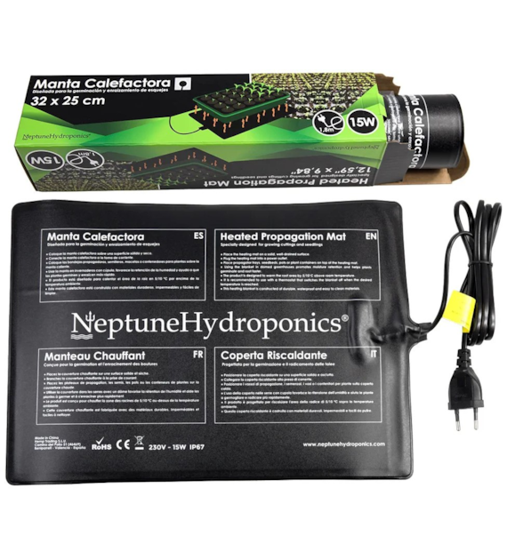 MATA GRZEWCZA 15W / 32x25cm,  DO PROPAGATORÓW / UKORZENIANIA - NEPTUNE HYDROPONICS, IP67