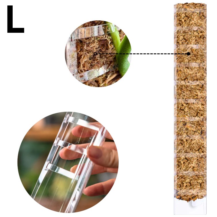 PALIK Z OTWIERANYM FRONTEM  L  45,5x8cm, DO NAPEŁNIENIA MCHEM TYPU SPAGNHUM, PLANTSCRAPER MOSS POLE