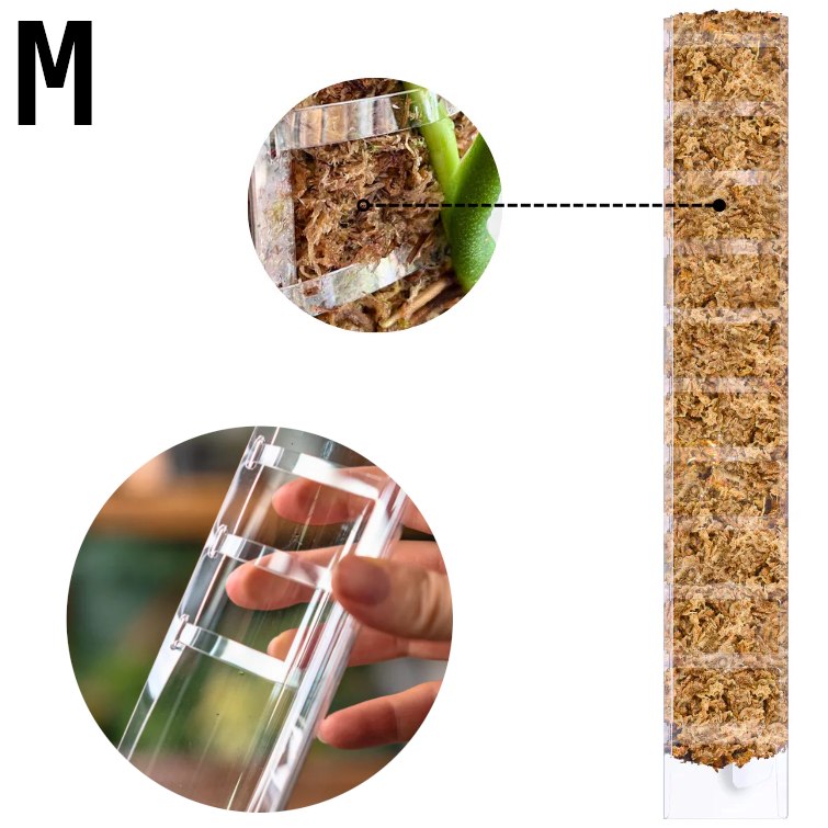 PALIK Z OTWIERANYM FRONTEM  M  39,5x6cm, DO NAPEŁNIENIA MCHEM TYPU SPAGNHUM, PLANTSCRAPER MOSS POLE