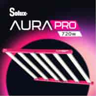 LAMPA LED Z WBUDOWANYM ZASILACZEM 720W, 3,2 µmol/J, oświetla 150x150cm, DO UPRAWY ROŚLIN, DUAL -  FULL SPECTRUM, lumatek ZEUS, SOLUX AURA PRO, HALO RESIN TRPS