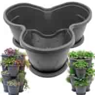 DONICZKA MODUŁOWA DO BUDOWY WIEŻY Z ROŚLIN, 1 SZT. / 13L / 42x42x18cm (bez podstawki) kaskadowa, piętrowa, MODULAR TOWER POT