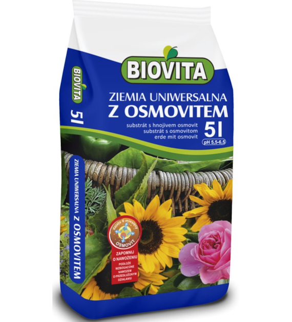 ZIEMIA UNIWERSALNA Z OSMOVITEM 5L, (pH 5,5-6,5) BIOVITA
