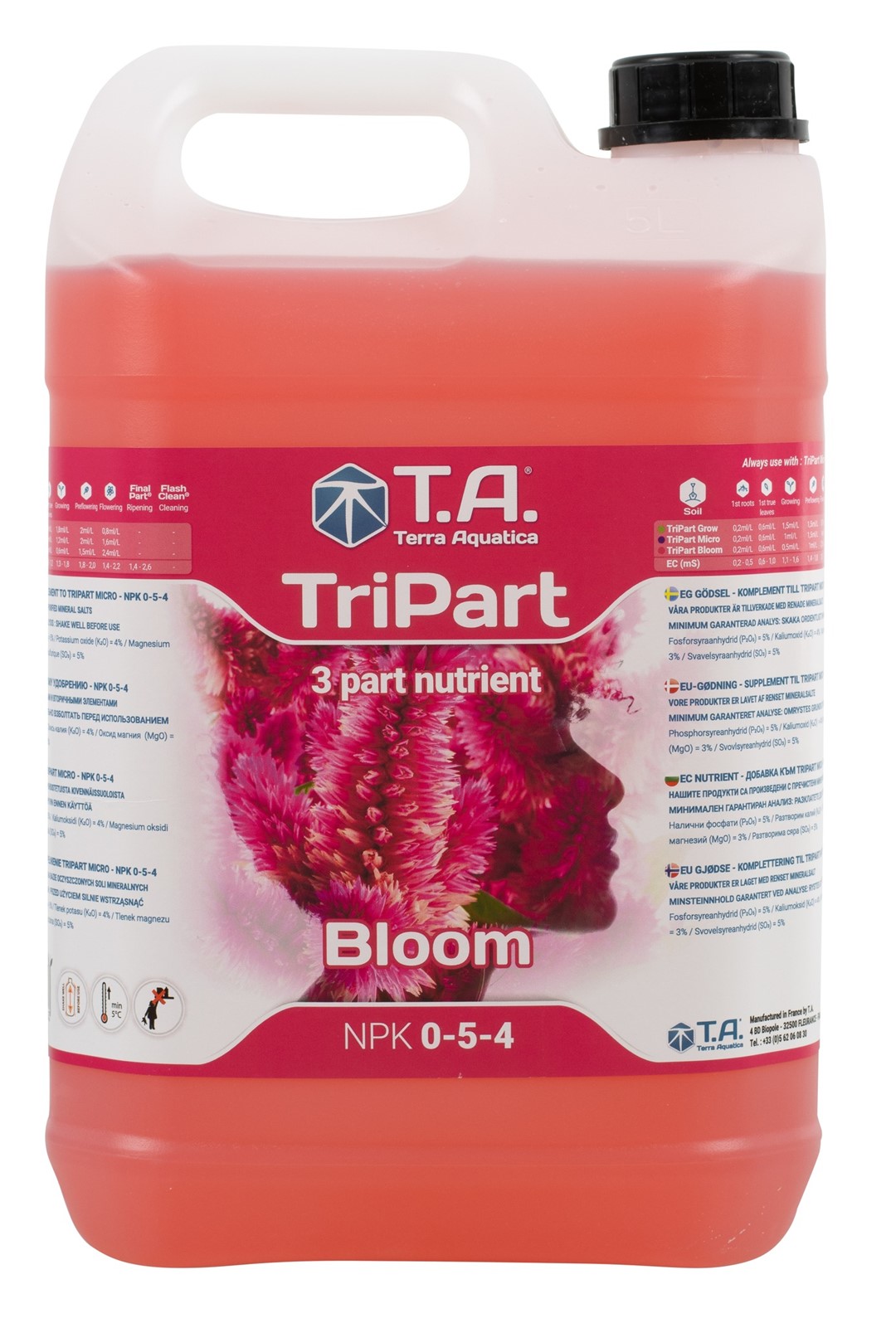 TRI PART BLOOM, FLORA BLOOM,  5L, NAWÓZ NA KWITNIENIE, TERRA AQUATICA - GHE