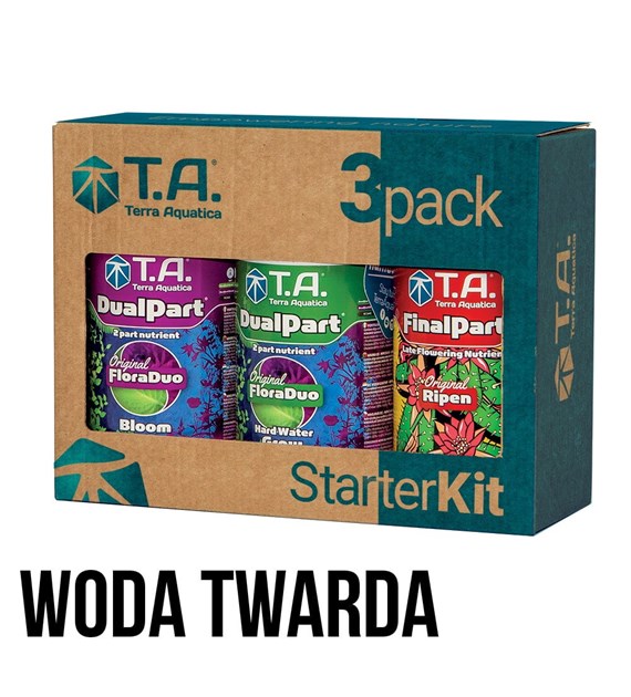 3PACK STARTER KIT, DUAL HARD, 3x0.5L/3x500ML, ZESTAW 3 NAWOZÓW DO WODY TWARDEJ + GRATIS, TERRA AQUATICA - GHE