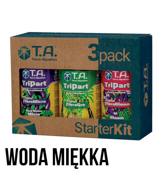 3PACK STARTER KIT, DUAL SOFT, 3x0.5L/3x500ML, ZESTAW 3 NAWOZÓW DO WODY MIĘKKIEJ + GRATIS, TERRA AQUATICA - GHE