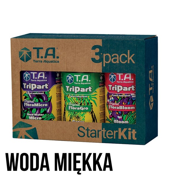 3PACK STARTER KIT, DUAL SOFT, 3x0.5L/3x500ML, ZESTAW 3 NAWOZÓW DO WODY MIĘKKIEJ + GRATIS, TERRA AQUATICA - GHE