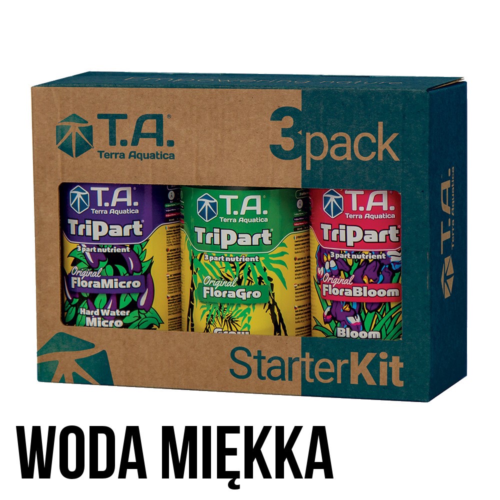 3PACK STARTER KIT, DUAL SOFT, 3x0.5L/3x500ML, ZESTAW 3 NAWOZÓW DO WODY MIĘKKIEJ + GRATIS, TERRA AQUATICA - GHE