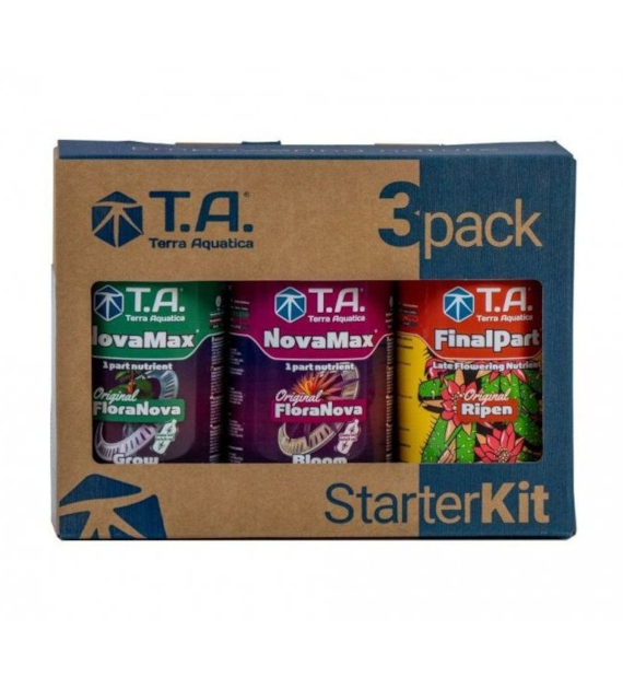3PACK STARTER KIT, NOVA MAX, 3x0.5L/3x500ML, ZESTAW 3 NAWOZÓW + GRATIS(2xNOVA MAX+1x RIPEN), TERRA AQUATICA - GHE