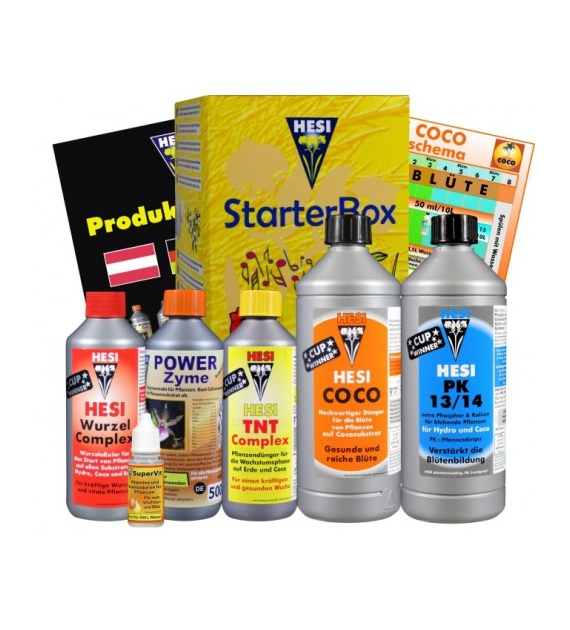 STARTER BOX COCO - ZESTAW NAWOZÓW I BOOSTERÓW DO KOKOSU, HESI