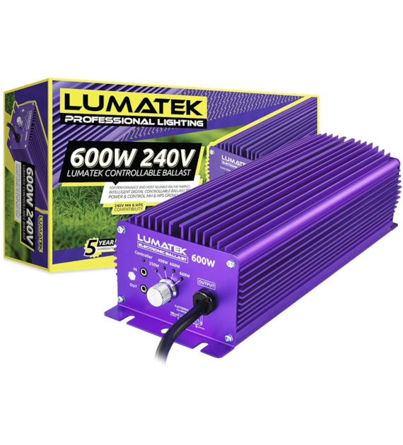 !-ZASILACZ DO LAMP HPS i MH 600W, ELEKTRONICZNY,  Z REGULACJĄ MOCY, LUMATEK, SUPER LUMEN, CONTROLLABLE BALLAST