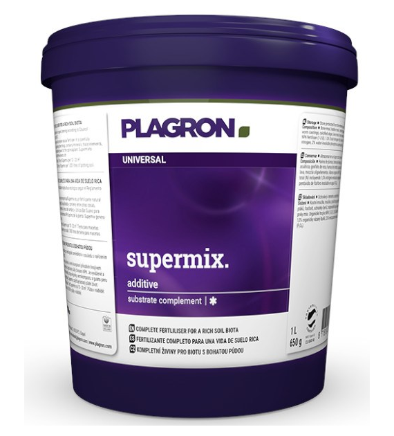SUPER MIX 1L,  NATURALNY WZMACNIACZ GLEBY W PROSZU, NPK 1-2-0, PLAGRON, premix